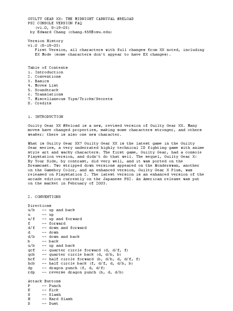 Guilty Gear Xx Leisure