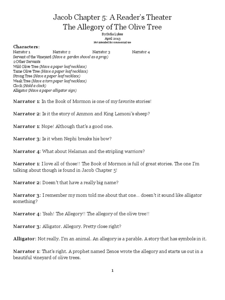 Jacob 5: The Olive Tree Allegory | PDF | Trees | Torah