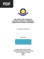 Download ELT Research Proposal Sample--MT in EFL Classes by Parlindungan Pardede SN137878695 doc pdf