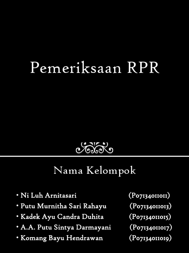 Prosedur dan Interpretasi Pemeriksaan RPR | PDF