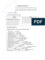 Grammar Possessive Adjectives