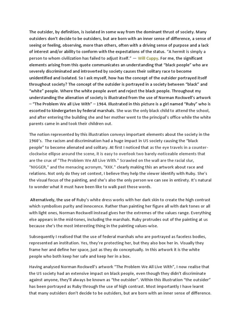 Norman Rockwell The Problem We All Live With 1964 PDF Paintings