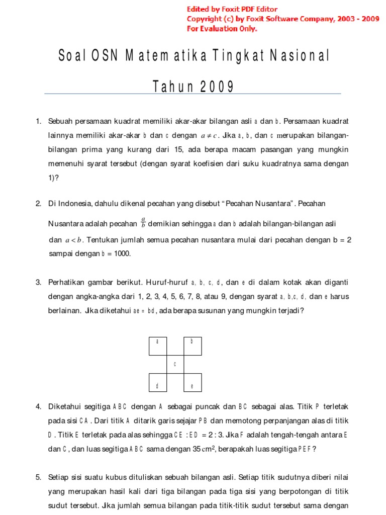 Osn Matematika Smp 2009