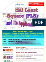 Partial Least Square (PLS) and its Applications May 2013