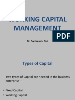 Working Capital Management: Dr. Sudhendu Giri