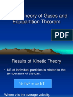 Kinetic Theory of Gases and Equipartition Theorem