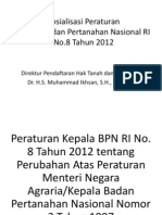 Sosialisasi PERKABAN 8 TAHUN 2012