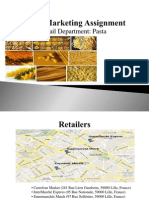 Retail Department Layout and Strategies for Pasta Products