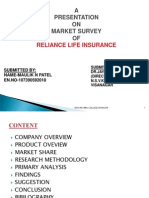 Market Survey of Reliance Life Insurance