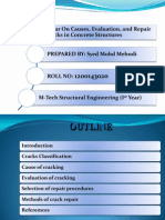 Seminar On Causes, Evaluation, and Repair of Cracks in Concrete Structures