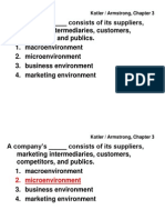 Kotler Chapter 3 Marketing Environment Summary