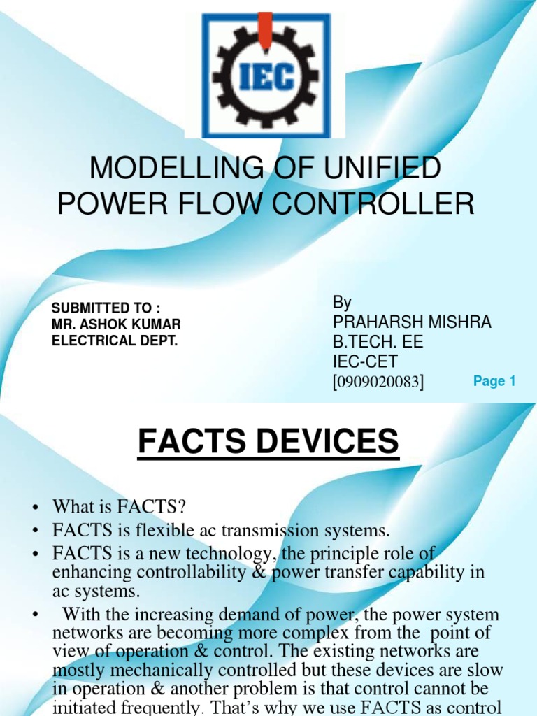 Unified Power Flow Controller Overview | PDF | Ac Power | Power Inverter