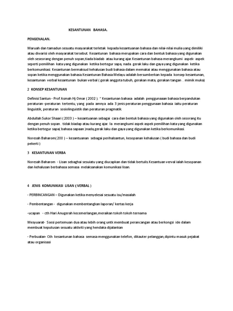 Kesantunan Bahasa Pdf
