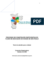 Plano de Educação Da Cidade de SP