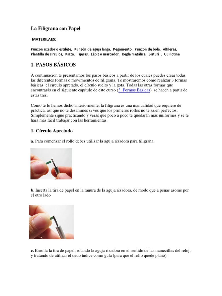 Filigrana: Formas Básicas y Técnicas | PDF | Papel | Naturaleza