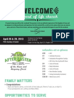 Church Bulletin for April 26 & 28, 2013