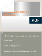 Classifications of Services