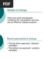 Models of Change Change Managemnt