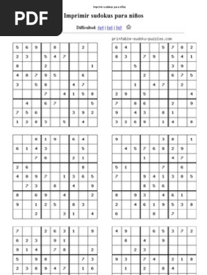 Sudoku para Imprimir