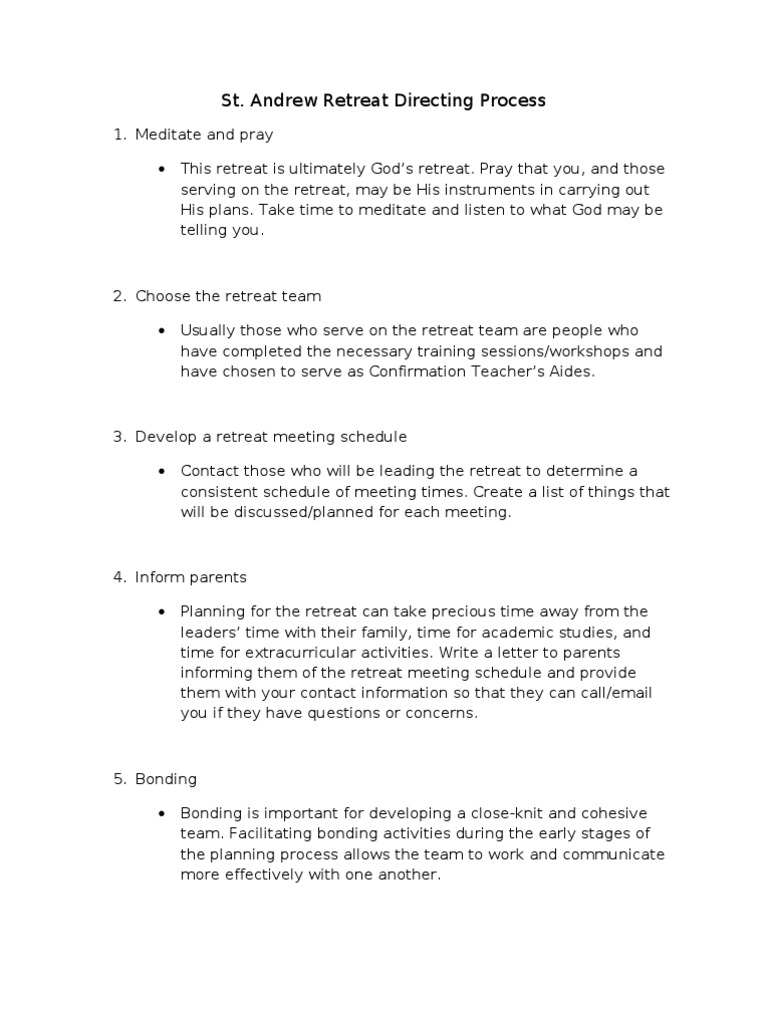 Retreat Director Training PDF Retreat (Spiritual) Prayer