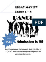 Rescheduled Grade 4-8 Dance