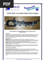 Model 1010C Convertible Niskin Water Sampler