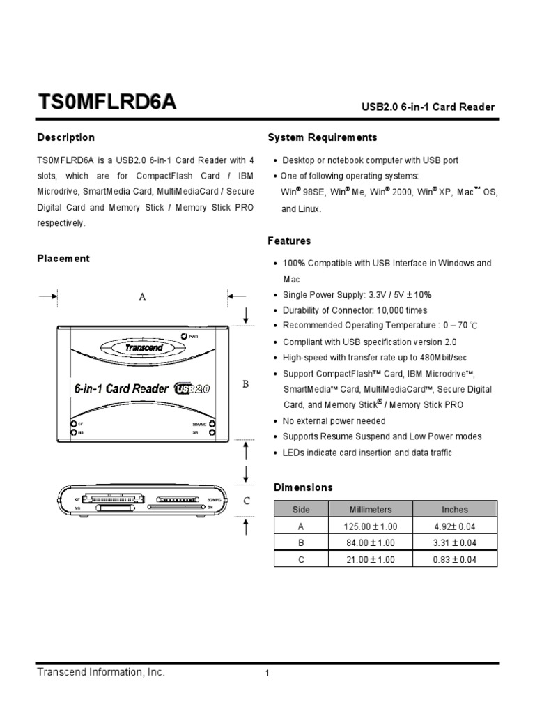 0MFLRD6A - Card Reader | PDF