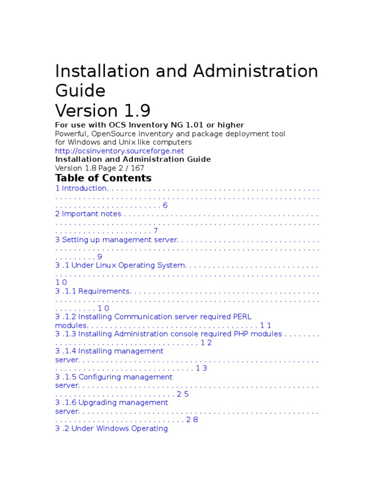 OCS Inventory Installation Guide | PDF | Web Server | Internet & Web