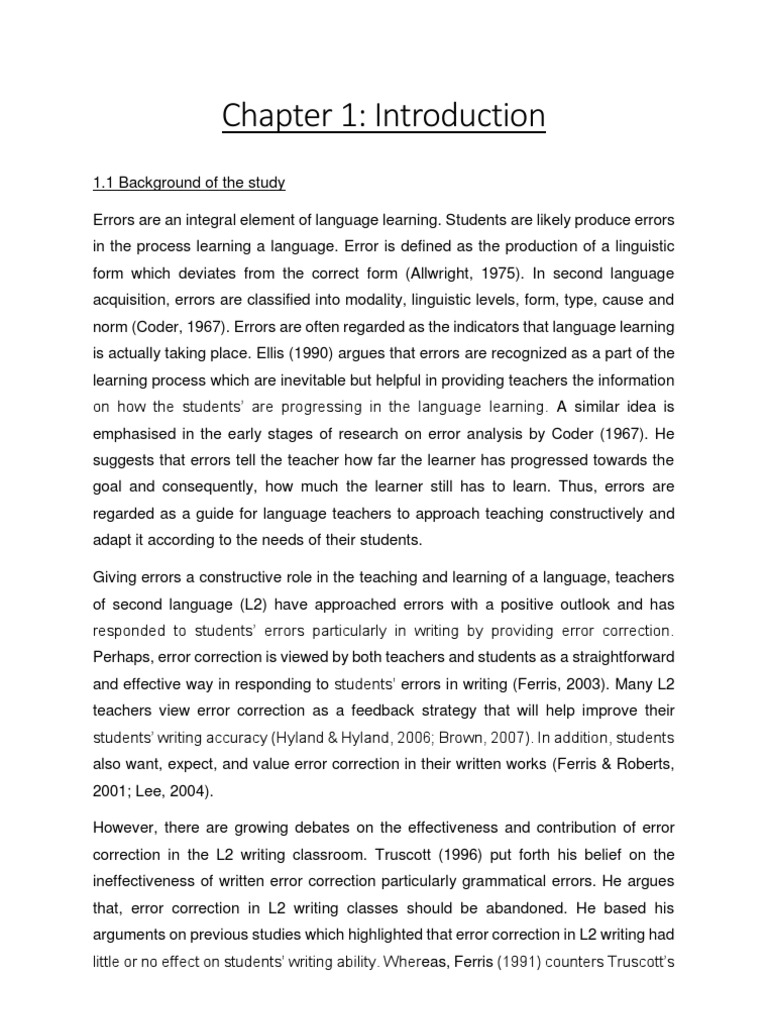 Error correction procedures picture