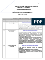 Catálogo Periódicos - Textos e Bases de Dados - Eletrônicos Informática