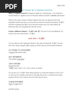 Download Learn Korean Ep 7 Negative Sentences by Billy Go SN138005183 doc pdf