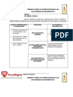 Formato para La Planificacion de Las Actividades de Diagnostico