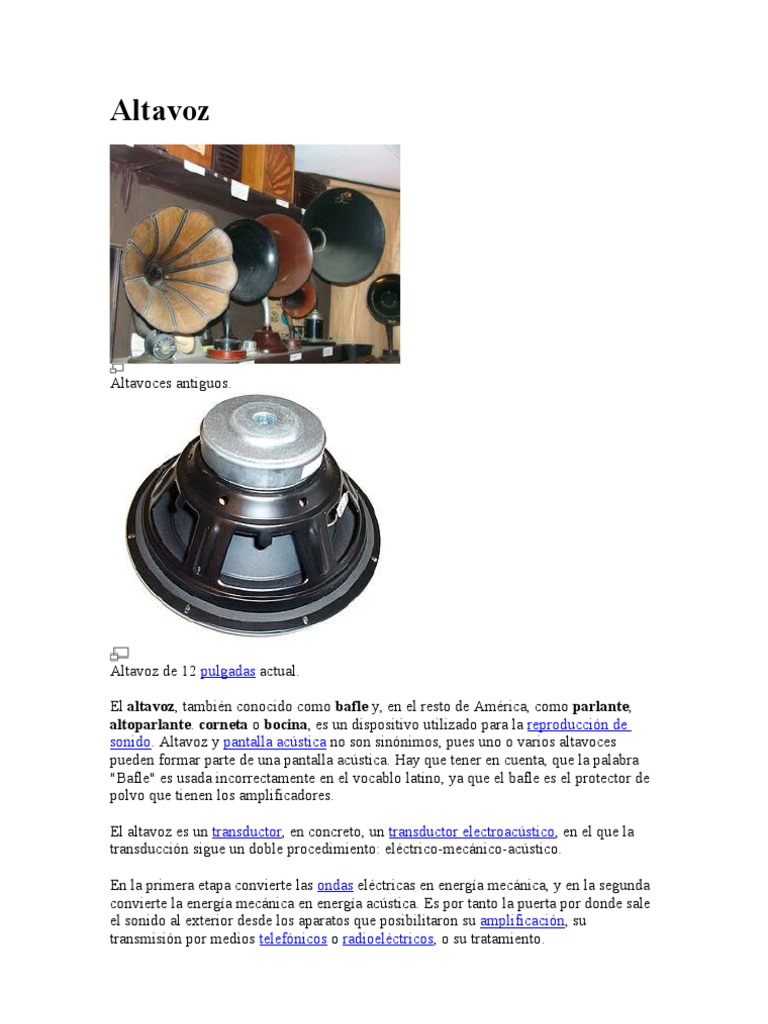 Parlante Casero | PDF | Altoparlante | Ingeniería Electrónica, image size:768x1024