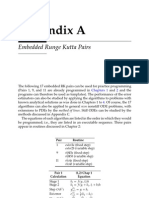 Appendix A: Embedded Runge Kutta Pairs