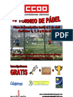 Cartel 4º Torneo Pádel CCOO-nueva fecha inscripción-
