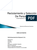 Proceso de Reclutamiento y Seleccion de Personal para Marce