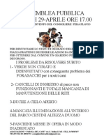 Assemblea Pubblica Area Cani Piazza Frattini Il 29 Aprile Ore 17