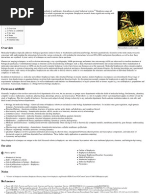 Biophysics Wikipedia The Free Encyclopedia Biophysics Molecular Biology