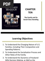 Consumer Behavior: The Family and Its Social Class Standing