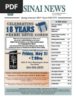 Download Congregation Sinai Milwaukee Newsletter--SpringSummer 2013 by sinaimilwaukee SN138045636 doc pdf