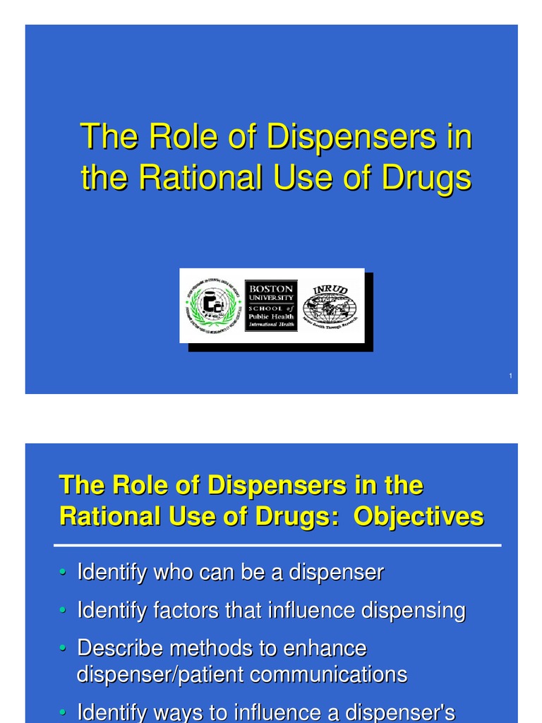 The Role of Dispensers in The Rational Use of Drugs PDF Medical