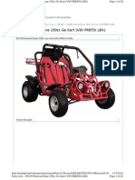 Baja Parts Catalog DN250 Go Kart VIN Prefix LBX