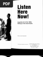 various - listen here now writings of the argentina avantgarde in the 1960s