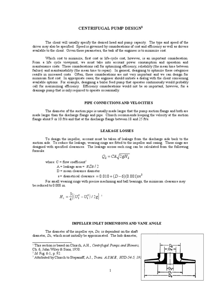 Centrifugal Pump Design for Oil Pipelines | PDF | Pump | Sine