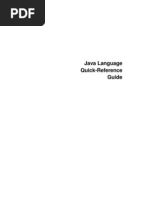 Java Language Quick-Reference Guide