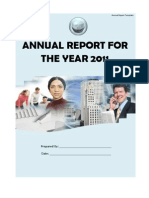 Annual Report For The Year 2011: Prepared By: Date