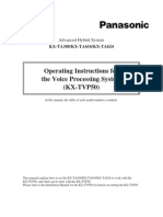 Operating Instructions For The Voice Processing System (KX-TVP50)