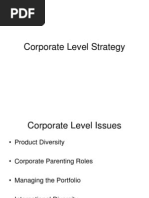 Corporate Level Strategy 1