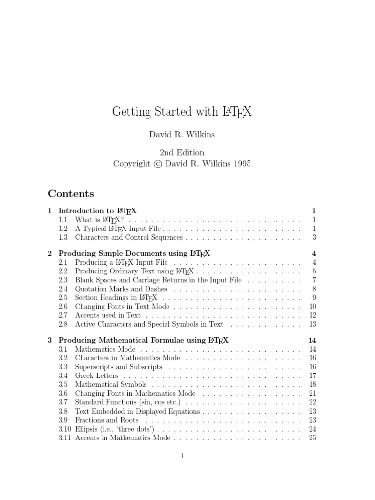 Getting Started With Latex | PDF | Continuous Function | Te X