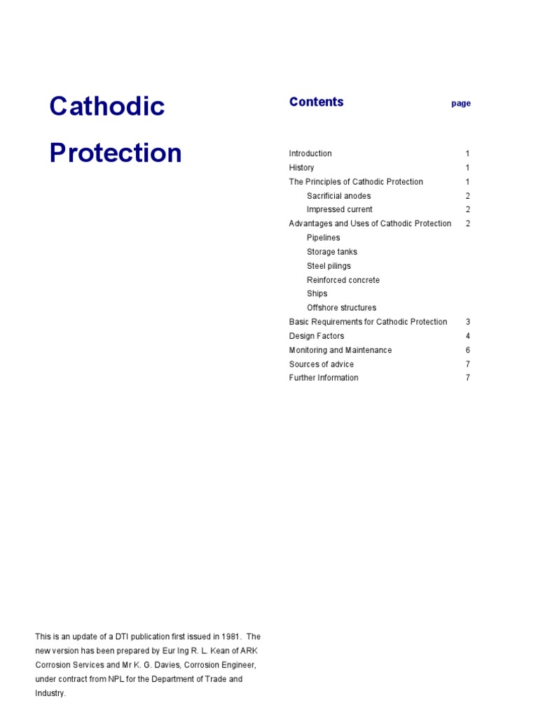 Cathodic Protection: The Basics | PDF | Technology & Engineering